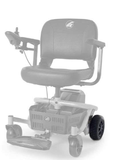MBW-161-RWA rear wheel assembly shown in color on the Golden LiteRider Envy LT GP161, rest of the chair greyed out