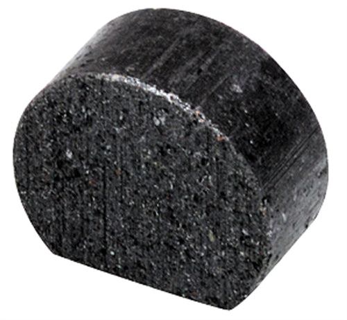 Metal Brake Pad for Polaris Snowmobiles (1979-1993), depicted as a black stone-like component, designed for durability in extreme temperatures, ensuring reliable braking performance.