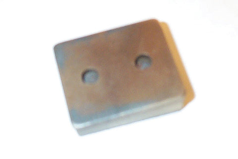 Metal Brake Pad for Polaris Snowmobiles (1983-2002), featuring a metal square with two holes, designed for durability and reliability in extreme temperatures and rugged conditions.