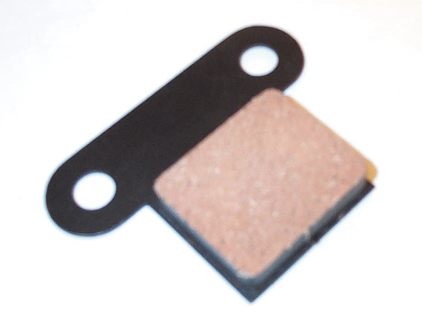 Metal Brake Pads for Polaris Snowmobiles (1983-2002), depicted as a small rectangular object with two holes, designed for durable, reliable performance in extreme conditions.