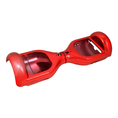 Metallic Color Body Panel Set for Self Balancing Hoverboards featuring shiny, red plastic panels with a hole, designed for replacing or upgrading hoverboard panels.