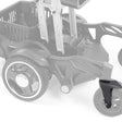Golden Buzzaround CarryOn GP130 power chair with the MFA-0110 caster wheel fork shown in color and the rest of the chair greyed out