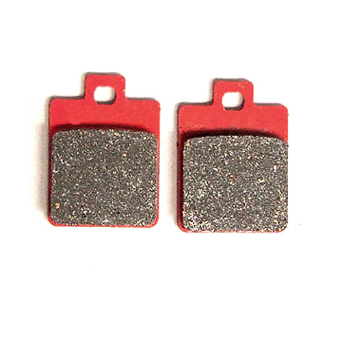 Brake Pads for the Vespa ET, LX, and S Series Scooters, featuring a close-up of high-quality, dual-tone, synthetic brake pads designed for enhanced performance and durability for urban commuters.