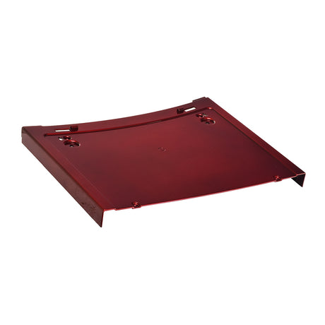 Middle Shroud for the Golden Companion II (GC340/GC440) - a red metal plate with multiple holes designed to fit under the scooter's foot mat, aiding in protection and ease of boarding.