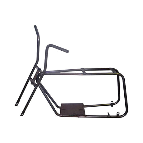 Azusa Mini Bike Frame and Fork Kit featuring a metal frame with a handlebar, made from 7/8 tubing with pre-welded joints, ideal for DIY custom mini bike projects.