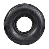 4.10/3.50-4 Mini BMX Tire with K353 Sawtooth Tread, featuring a central hole and detailed tread pattern, suitable for mini BMX bikes, scooters, go-karts, and mini ATVs.