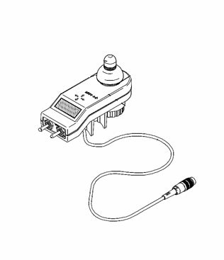 MKIV A+ Joystick for Invacare Power Chairs: A technical sketch of a joystick controller with a wire, designed for models like Nutron series, Power Tiger with Orbit Seat, and Pronto R2.