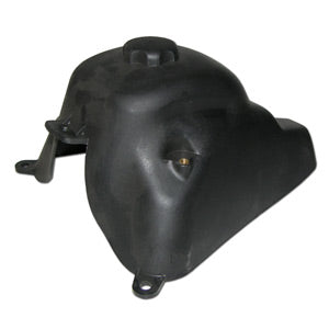 Mock Fuel Tank for Razor MX500, MX650, & SX500 Dirt Rocket, a black plastic tank with holes and metal parts for spill prevention.