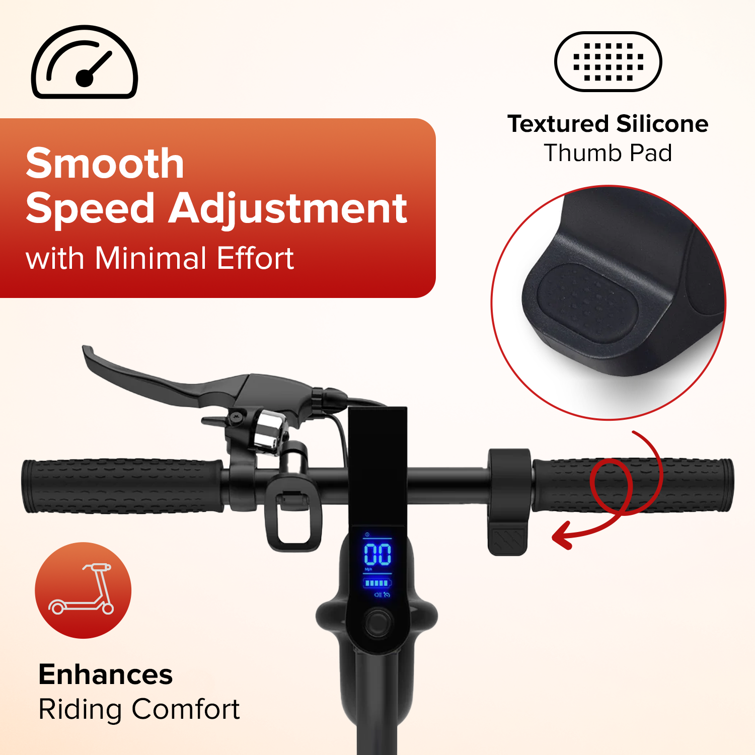 3-Wire Thumb Throttle for Hover-1 Alpha Folding Electric Scooters