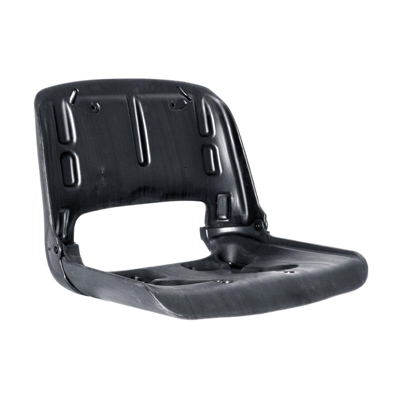 Molded Seat Frame Assembly for the Pride Celebrity X (SC400/SC4001/SC440/SC4401) mobility scooter, featuring a black plastic seat back and seat base, shown without cushions or covers.