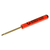 Monster Scooter Parts Reversible Mini Screwdriver with a red handle, featuring a double-headed shaft with a straight-slot on one end and a Phillips head on the other, plus a pocket clip.