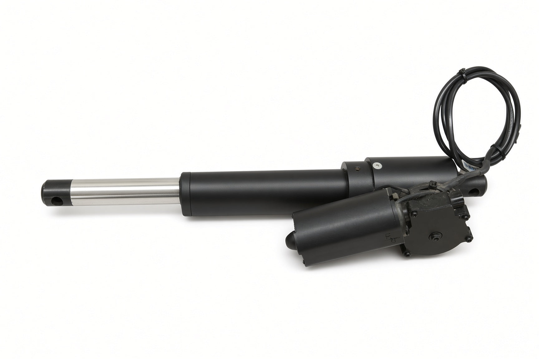 Side view of the Quantum Q6 Edge TRU-Balance 3 tilt actuator, part MOT136738, with the rod and motor housing