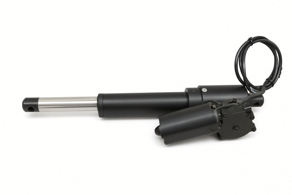 Side view of the Quantum Q6 Edge TRU-Balance 3 tilt actuator, part MOT136738, with the rod and motor housing