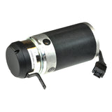 Motor Assembly for the 2nd Generation Pride Hurricane PMV5001, featuring a black and silver cylinder with an attached black cord, designed for the mobility scooter's drive motor and motor brake assembly.