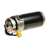 Motor (CM808-028E) and Brake Assembly for the Pride Sundancer (SC2000), featuring a black and silver cylinder with a yellow lock, designed for second-generation Sundancer scooters.