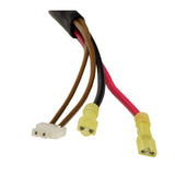 Motor, Brake, & Controller Harness for the Go-Go Elite Traveller, Elite Traveller Plus, Sport, & Ultra X Scooters, featuring a close-up of several wires with connectors and a yellow cable.