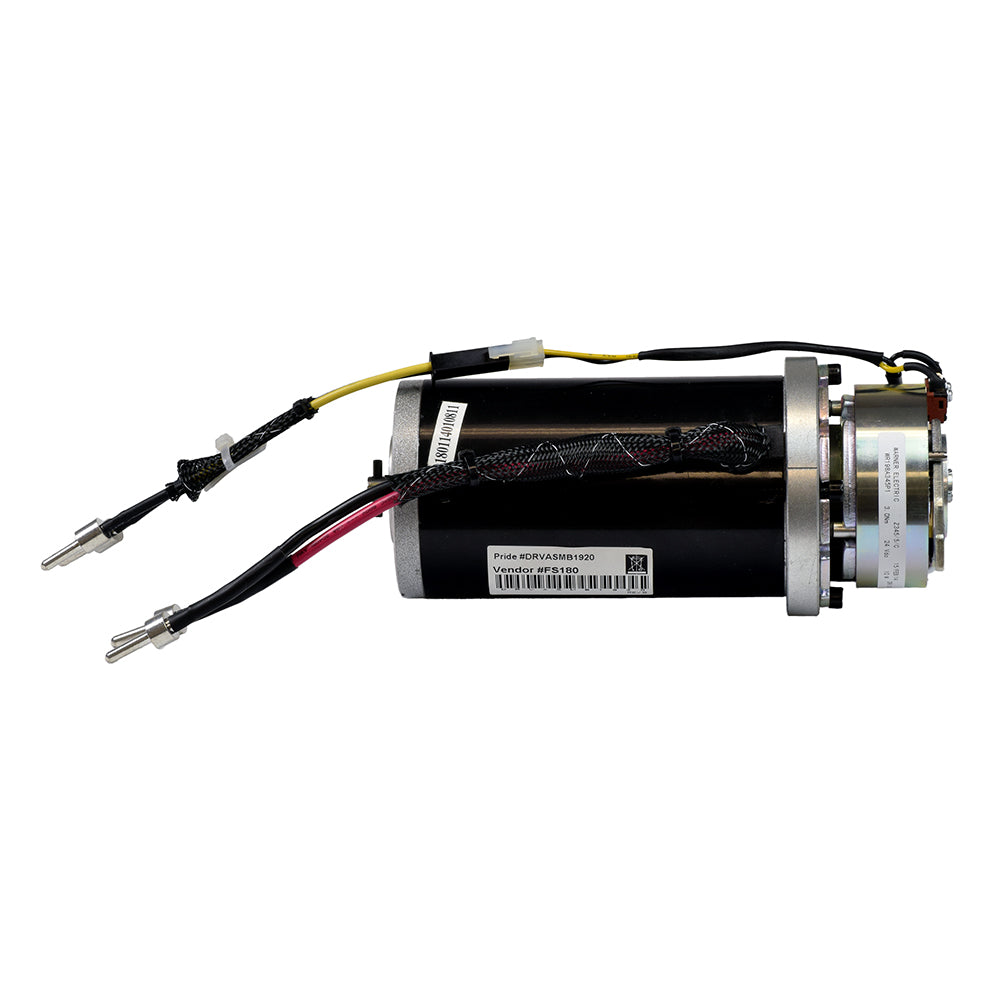 Motor (AA250002047) & Brake Assembly with Power Connector for the Go-Go Elite Traveller (SC40E/SC44E) & Ultra X (SC40X/SC44X) Mobility Scooters (Blemished). Features a visible black and silver electric motor.