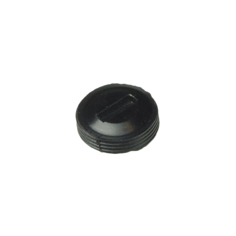 Motor Brush Cap for Pride Celebrity 2000 (SC4400) & Victory XL (SC260) - a black plastic cap with defined edges, crucial for specific scooter models with Chippewa motors.