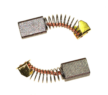 Motor Brushes for Jazzy & Jet Power Chairs (Set of 2 - DRVBRSH1006), featuring a close-up of a coil and a rectangular motor brush component.