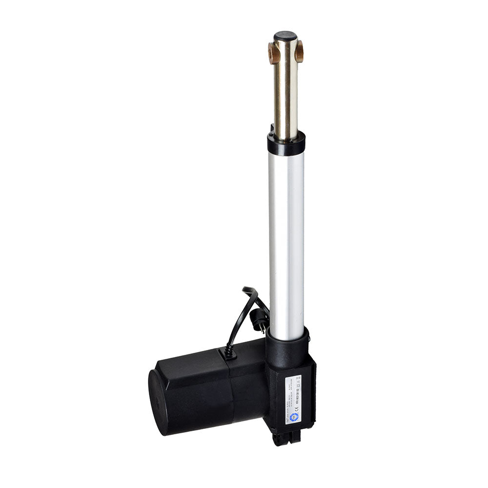 Primary Drive Motor for Pride Lift Chairs with Dual Motors (DRVMOTR1268), featuring a black and silver cylinder with an attached silver pole, designed for larger Pride lift chair models.