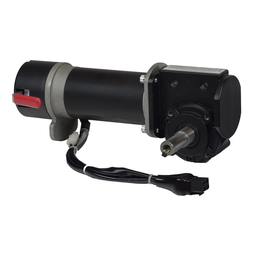 Motor & Gearbox Assembly for the Drive Sunfire Plus EC, featuring a black and silver electric motor with visible cables and metal components, ideal for replacing worn-out power chair parts.