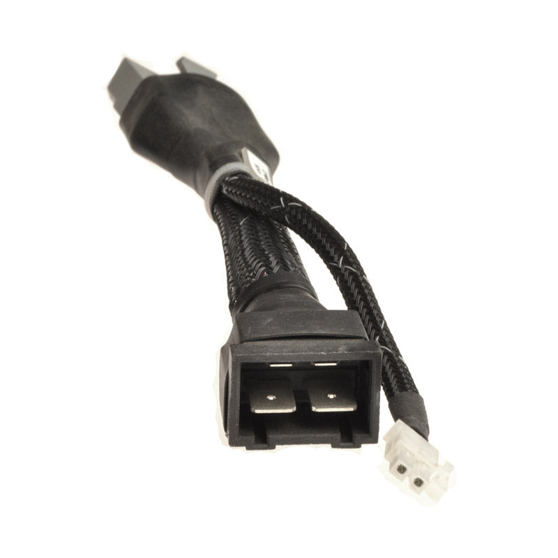 Motor to S-Drive Controller Harness for the Pride Hurricane mobility scooter, showing a black cable with white connectors, including a close-up of a USB port.