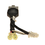 Close-up of the Motor Harness for the Pride Legend XL and Hurricane (PMV5001) Mobility Scooters, featuring a black and white electrical connector and cable.