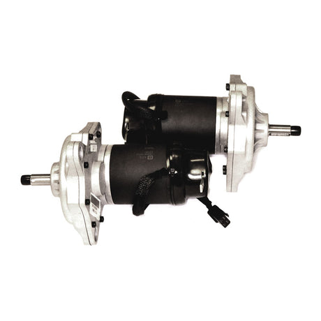 Drive Motor Assembly (CM808-075A/CM808-075B) for Jazzy Select & Select GT power chairs, showcasing a close-up of the motor and integrated Warner Electric brake components.