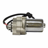 12 Volt Electric Starter Motor for 50cc - 150cc ATV & Dirt Bike Engines with 2 Mounting Holes, featuring a silver cylindrical body and black wires, compatible with various Chinese ATV models.