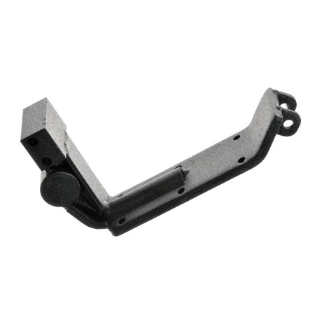 Motor Mount Bracket for Jazzy 1101/1121 - Right, showing a black metal bracket with holes, designed for the right side of power chairs, depicted in a close-up view.