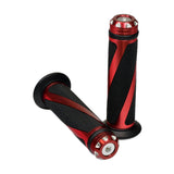 Moxi Anodized Aluminum & Rubber Grip Set featuring a sleek design, perfect for various scooters. The close-up shows the durable construction and ergonomic grip pattern, enhancing both functionality and style.