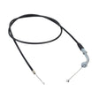 35-1/2 Throttle Cable with a silver handle and screw end, designed for recreational scooters with 2-stroke gas engines between 32cc and 52cc.