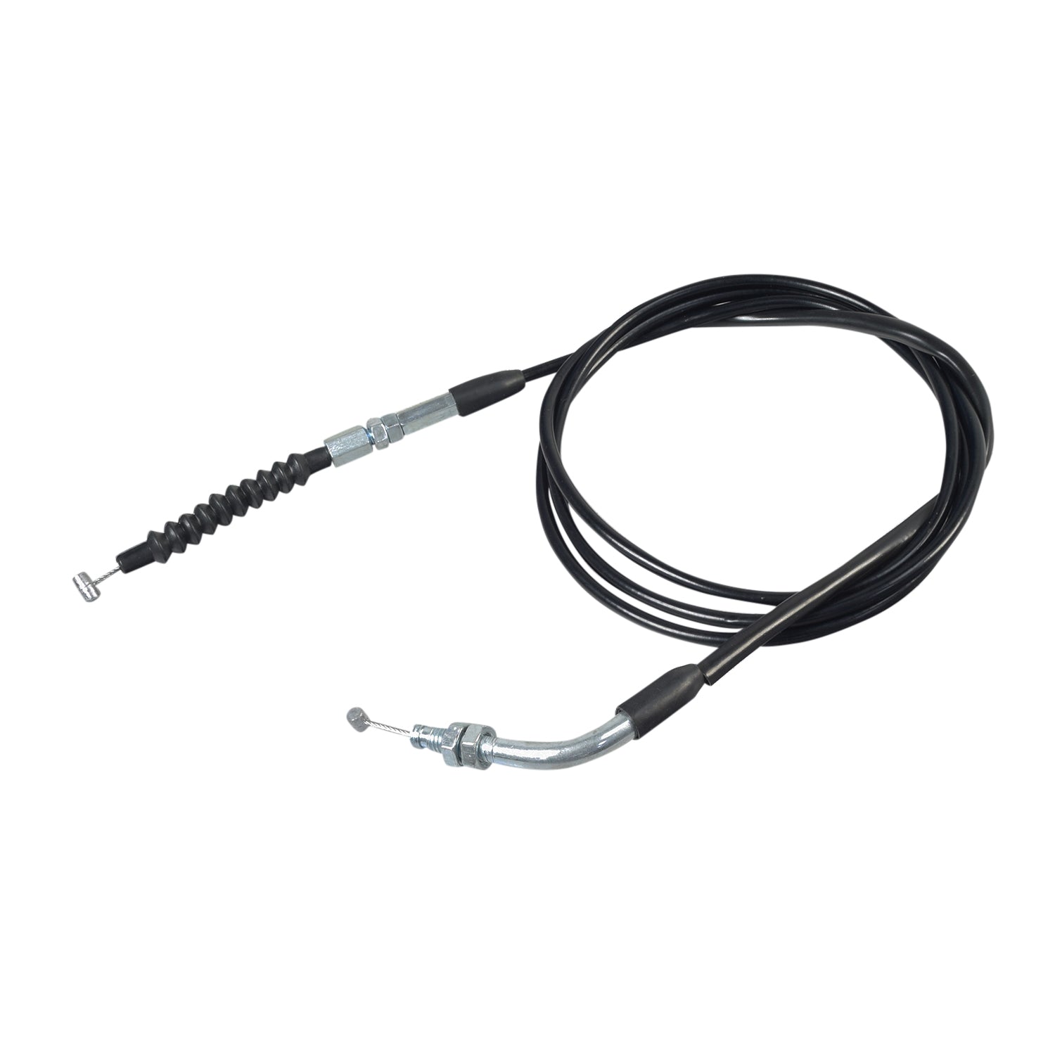 73 Throttle Cable for 150cc - 250cc Go-Karts & Dune Buggies, featuring a black cable with a sturdy metal handle, suitable for various Chinese go-kart brands and other powersports machines.