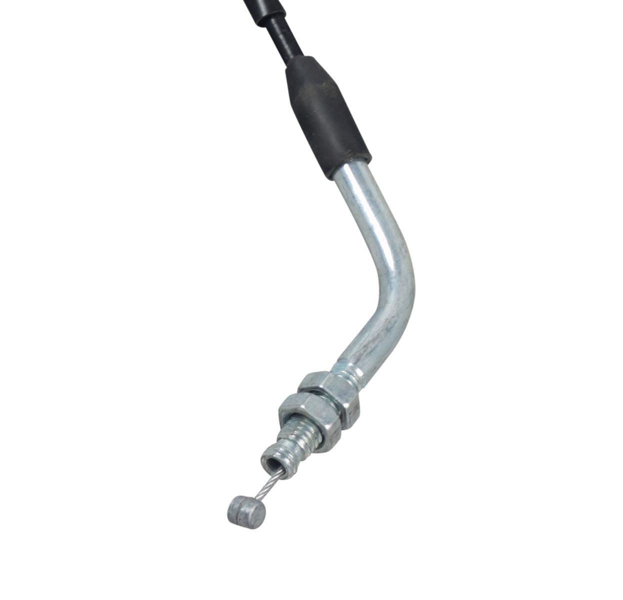 82 Throttle Cable for 150cc - 250cc Go-Karts & Dune Buggies, featuring a metal cable with a screw and a close-up of a bolt and nut, suitable for various 4-stroke powersports machines.