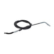 121 Throttle Cable for 150cc - 250cc Kandi & Roketa Go-Karts & Dune Buggies, featuring a black cable with metal handle, connector, rubber boot, noodle, and two nuts.