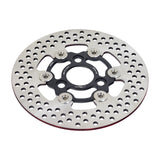 Floated 200 mm Brake Disc for 50cc Yamaha Scooters; a circular metal disc with holes, designed for superior braking with minimal fade. Includes required caliper spacer for easy upgrade.