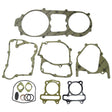 61 mm Engine Gasket Set for 50cc, 125cc, and 150cc GY6 Engines, featuring various gaskets including head, base, exhaust, intake, and valve cover gaskets arranged in a group.