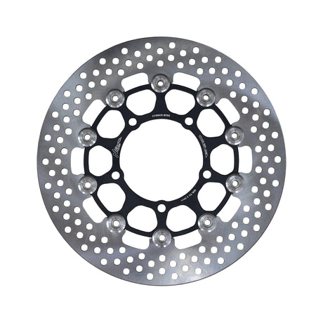 260 mm Floated Brake Disc for Yamaha Zuma 125 Scooter, featuring a circular metal design with multiple holes, enhancing braking performance through a lightweight aluminum center hub and separate steel rotor for better temperature tolerance.