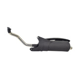 GY6 150 Stage 1 Performance Kit (NCY) featuring a black muffler with a metal handle and tube, part of a high-quality scooter upgrade kit for improved acceleration and top speeds.