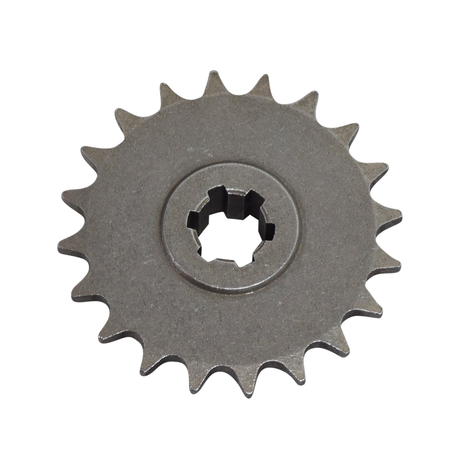 8mm 05T Chain 20 Tooth Drive Sprocket for 49cc & 52cc Gas Scooter Engines, featuring a grey metal gear with a sprocket, ideal for transmission spindle attachment.