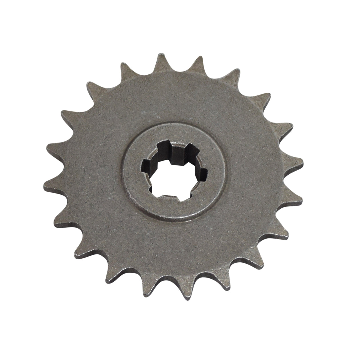 8mm 05T Chain 20 Tooth Drive Sprocket for 49cc & 52cc Gas Scooter Engines, featuring a grey metal gear with a sprocket, ideal for transmission spindle attachment.