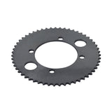 #25 Chain Sprocket - 55 Tooth - 2-9/16 Mounting Hole Circle (x4 Holes), showing a close-up of the black metal gear with multiple holes and a circular design.