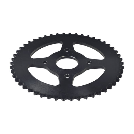 420 Chain 50 Tooth Rear Sprocket for the Coleman CT200U Trail & CT200U-EX Mini Bikes, featuring a central hole and geared edges, used for motorized bike rear wheel assembly.