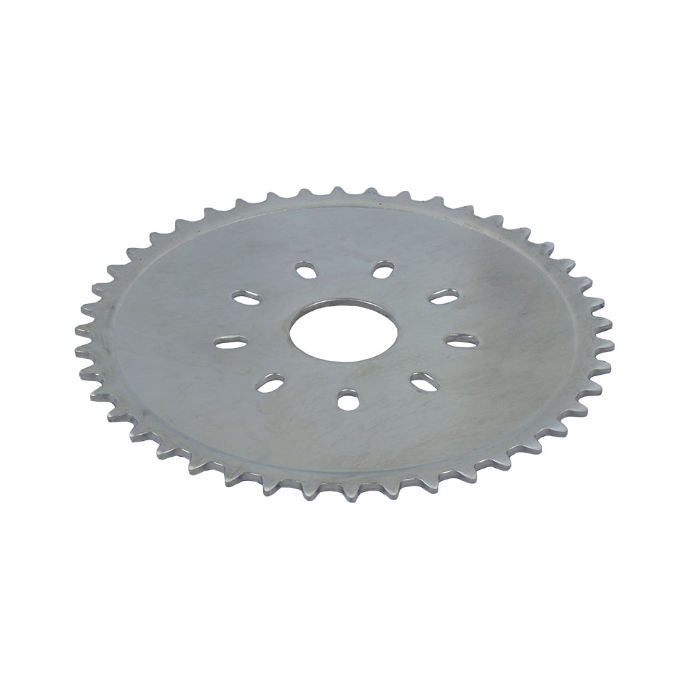 9-Hole Sprocket for 48cc - 80cc 2-Stroke Bicycle Engine Kits, featuring a silver gear with 44 teeth and a 36 mm center hole, designed for gasoline bike conversions.