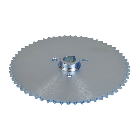 Go-Kart Live Axle Sprocket - 40/41/420 Chain 60 Tooth with 1 Bore & 1/4 Keyway, featuring a detailed close-up of the metal gear with a central hole.