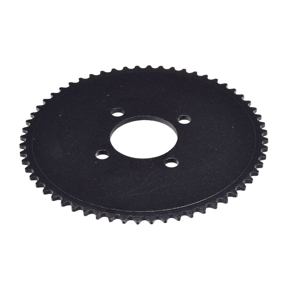 #35 Chain - 60 & 72 Tooth Sprockets for Go-Karts, featuring a black gear with a central hole and intricate teeth design, ideal for retrofitting various go-kart models and custom powersports projects.