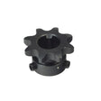 #40/41 Chain - 8 Tooth 2182-K Jackshaft Sprocket with 5/8 Bore for Go-Karts, featuring a black metal gear with a central hole, visible set screws, and an integral 3/16 key.