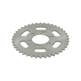 #35 Chain 40 Tooth Sprocket for the TaoTao GK80 Go-Kart, a steel disc with six mounting holes and a circular center, essential for the jackshaft assembly.