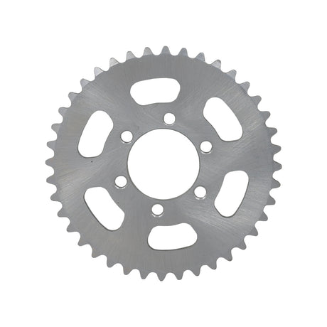 Close-up of the #35 Chain 40 Tooth Sprocket for the Monster Moto / Mega Moto MM-K80 80cc Go-Kart, showing its six mounting holes on a 5 steel disc.