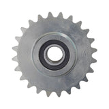 #35 Chain 24 Tooth Sprocket with Bearings & Spacer for the Monster Moto / Mega Moto MM-K80 80cc Go-Kart, showing a close-up of the metal gear teeth and pre-installed bearings.